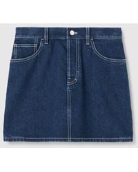 Gucci - Mini Lasered Denim Skirt - Lyst