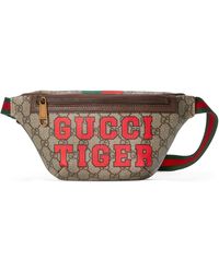 Gucci Lunar New Year GG Belt Bag With ' Tiger' - Natural