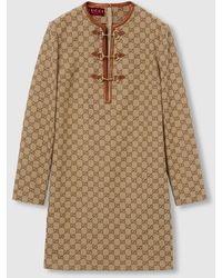 Gucci - Gg Jacquard Fabric Dress - Lyst