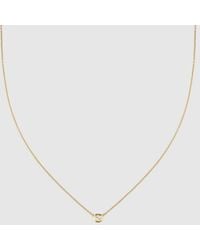 Gucci - Interlocking Halskette Mit Anhänger 18 Karat - Lyst