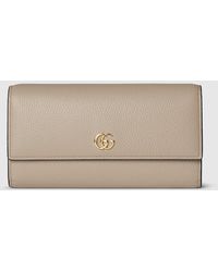 Gucci - 日本限定 ダブルG バイカラー コンチネンタルウォレット, ニュートラル, レザー - Lyst