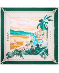 Gucci - Printed 'Cannes' Silk Carré - Lyst
