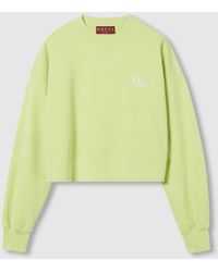 Gucci - エンブロイダリー コットンジャージー スウェットシャツ, グリーン, ウェア - Lyst