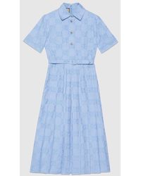 Gucci - Cotton Poplin Midi Dress, Ready-To-Wear - Lyst
