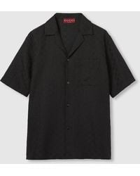 Gucci - Gg Canvas Linen Blend Bowling Shirt, Ready-To-Wear - Lyst