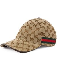 Gucci Original GG Canvas Baseball Hat With Web - Naturel