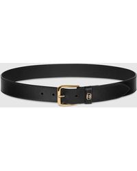 Gucci - Belt With Interlocking G Detail, Size 100 - Lyst