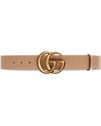 Gucci gg Marmont Wide Leather Belt - Pink