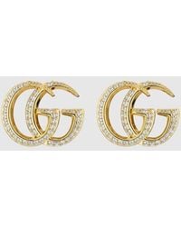 Gucci - Gg Marmont Crystal Stud Earrings - Lyst