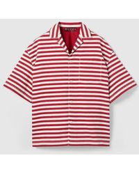 Gucci - プリント Ggコットン ジャカード シャツ, レッド, ウェア - Lyst