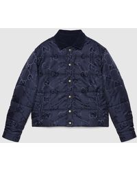 Gucci - GG Nylon Canvas And Corduroy Reversible Jacket - Lyst