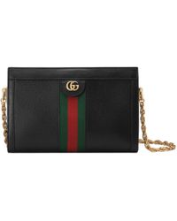 Gucci Mittelgroße Ophidia Schultertasche - Schwarz
