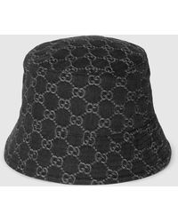 Gucci - Gg Cotton Denim Bucket Hat - Lyst