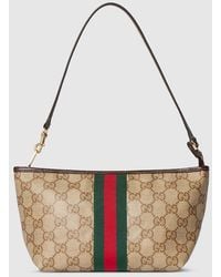 Gucci - Small Pouch With Strap And Web - Lyst
