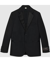 Gucci - Wool Twill Jacket With Interlocking G - Lyst