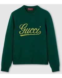 Gucci - Knit Wool Jumper With Intarsia - Lyst