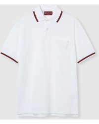 Gucci - Cotton Polo Shirt With Embroidery, Ready-To-Wear - Lyst