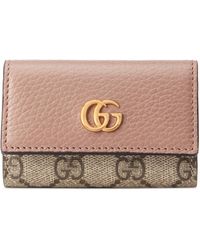 Gucci GG Marmont Leather Key Case - Natural