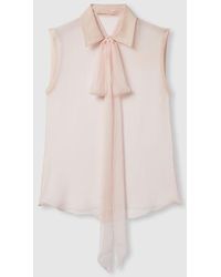 Gucci - Silk Chiffon Sleeveless Shirt, Ready-To-Wear - Lyst