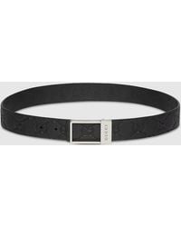 Gucci - Reversible Belt With Rectangular Buckle, Size 75, Leather - Lyst