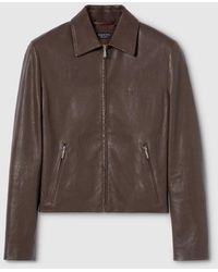 Gucci - Washed Stretch Nappa Leather Jacket - Lyst