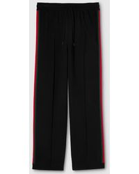 Gucci - Knit Wool Silk Leisure Trousers With Web - Lyst