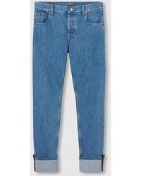 Gucci - Pantalón De Denim De Ajuste Entallado, Talla - Lyst