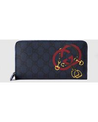 Gucci - Cartera Con Cremallera, Gg Y Estampado - Lyst