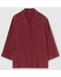 Gucci - Silk Crêpe De Chine Shirt With Embroidery - Lyst