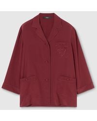 Gucci - Silk Crêpe De Chine Shirt With Embroidery - Lyst