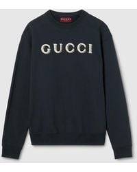 Gucci - Cotton Jersey Sweatshirt With Embroidery - Lyst