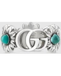 Gucci - Ring mit Doppel G und Perlmutt - Lyst