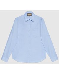 Gucci - Camicia in cotone Oxford - Lyst