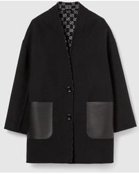 Gucci - Reversible Silk Wool Coat - Lyst