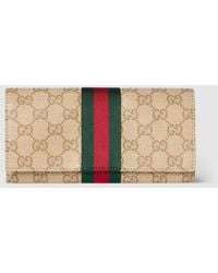 Gucci - Long Wallet With Web - Lyst