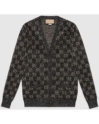 Gucci - Cardigan À Jacquard GG En Lamé - Lyst