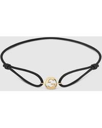 Gucci - Interlocking 18K Charm Bracelet - Lyst