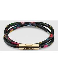Gucci - Bracelet Double En Cuir À Inscription, Taille - Lyst