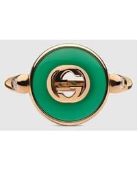 Gucci - Interlocking 18K Ring, Rose - Lyst