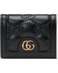 Gucci - GGマトラッセ カードケース ウォレット, ブラック, Leather - Lyst