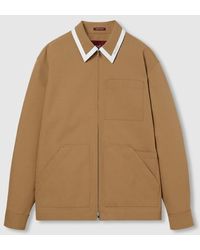 Gucci - テクニカル ギャバジン ジャケット, ベージュ, ウェア - Lyst