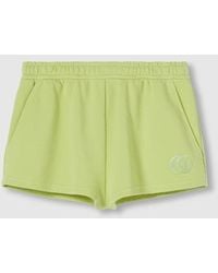 Gucci - Short En Jersey De Coton Avec Broderie, Taille - Lyst