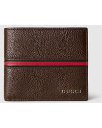 Gucci - Bi-Fold Coin Wallet With Web - Lyst