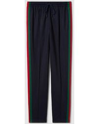 Gucci - Technical Jersey Sportswear Trousers With Web - Lyst