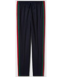 Gucci - Pantalon De Jogging En Jersey Technique Avec Bande Web, Taille - Lyst