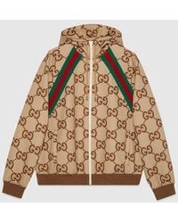 Gucci - Jumbo GG Zip Jacket With Web - Lyst
