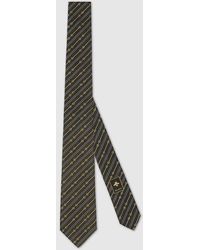 Gucci - ホースビット シルクジャカード ネクタイ, ブラック, シルク - Lyst