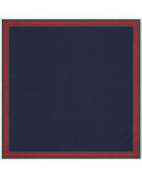 Gucci - Cotton Silk Pocket Square With Web - Lyst