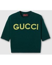 Gucci - Soft Wool Top With Intarsia - Lyst