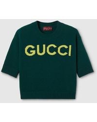 Gucci - Soft Wool Top With Intarsia - Lyst